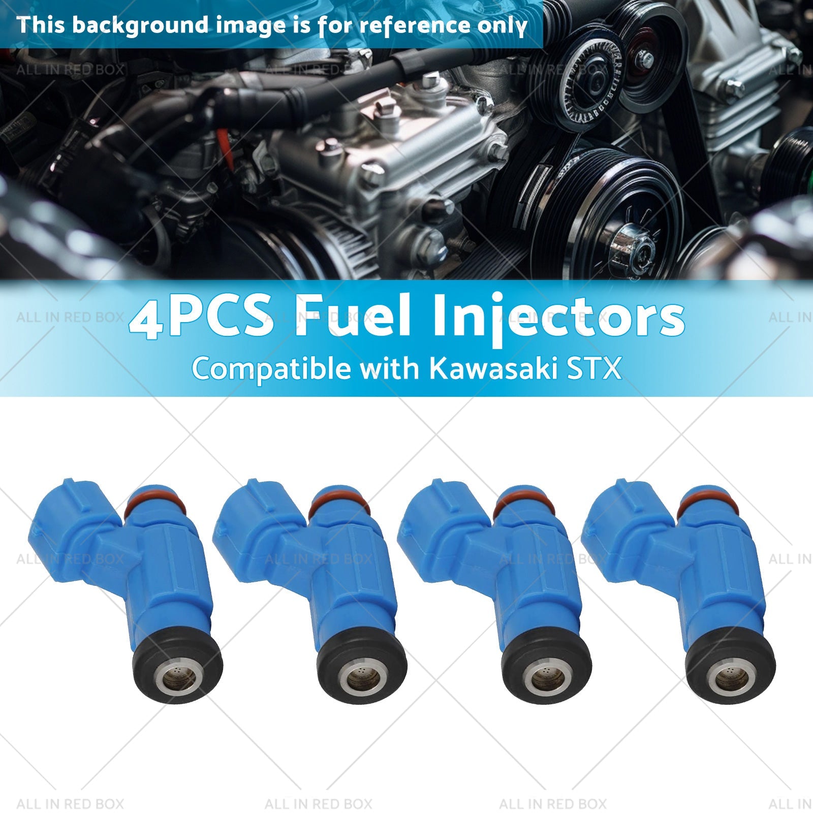 4PCS Fuel Injectors Suitable for STX 15F 2003-2007 Kawasaki STX 12F 2004-2016-2