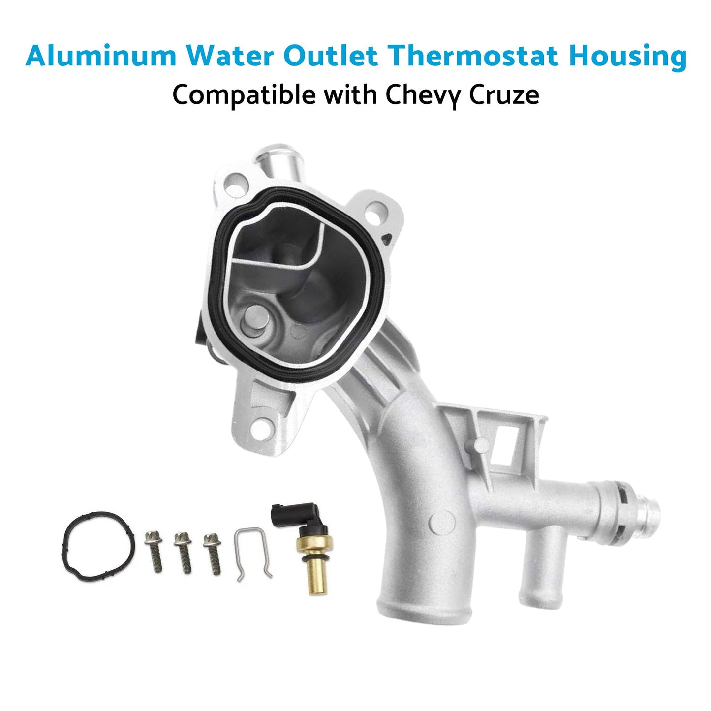 Water Outlet Thermostat Housing Aluminum Suitable for Chevy Cruze 1. 4L 11-18-1