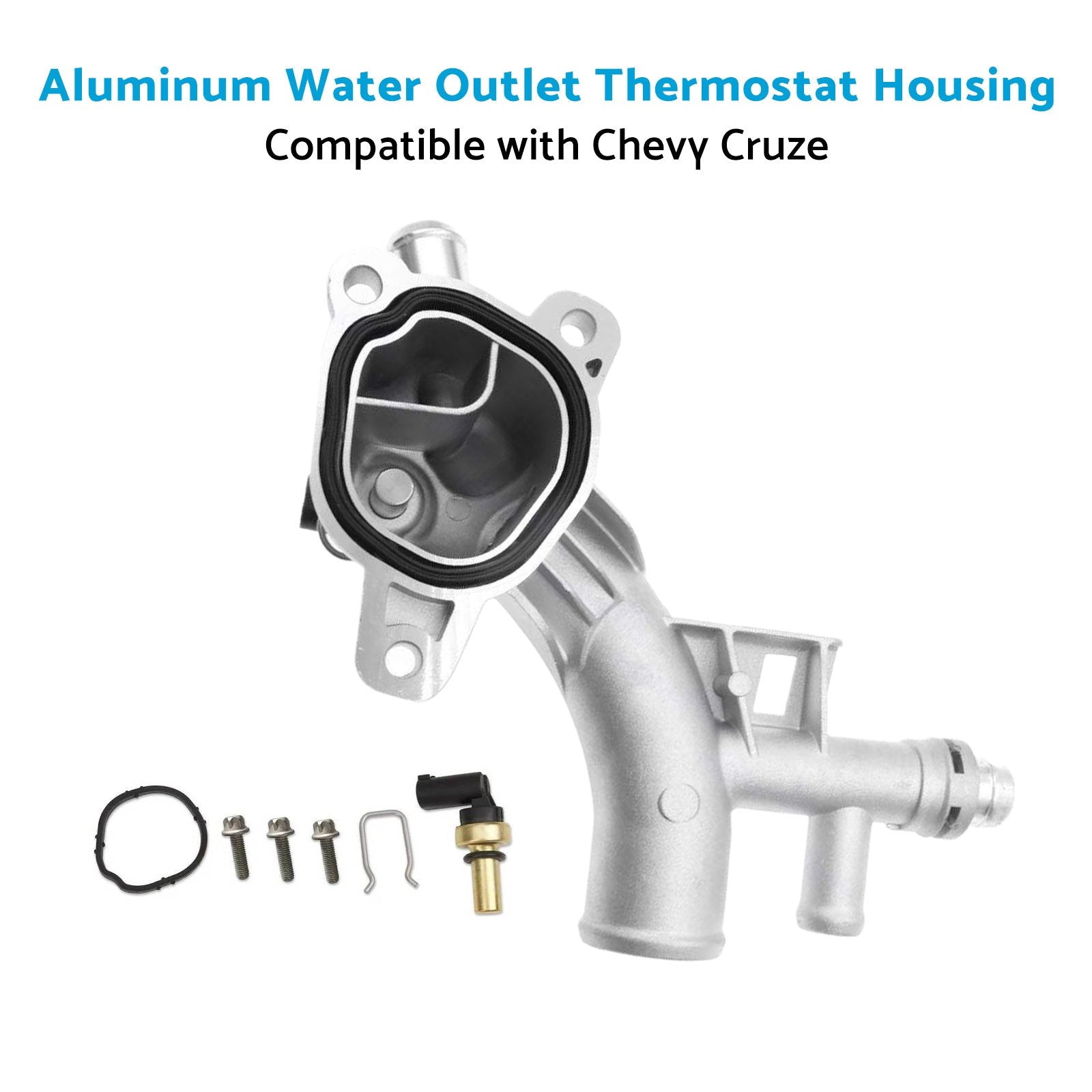 Water Outlet Thermostat Housing Aluminum Suitable for Chevy Cruze 1. 4L 11-18-1