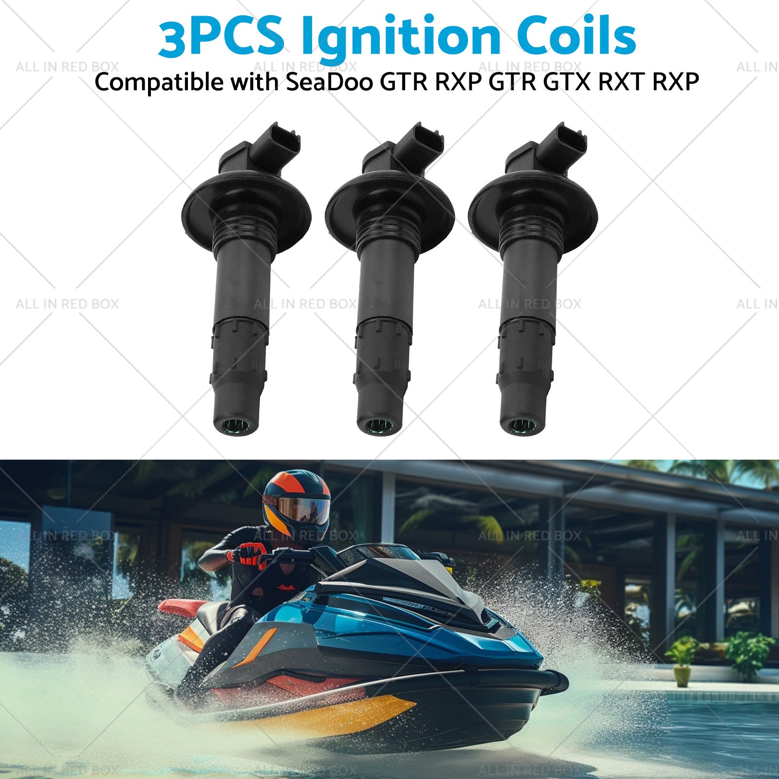 3PCS Ignition Coil Sticks Suitable For SeaDoo RXP GTI GTS GT5 RXP GTR GTX RXT-3