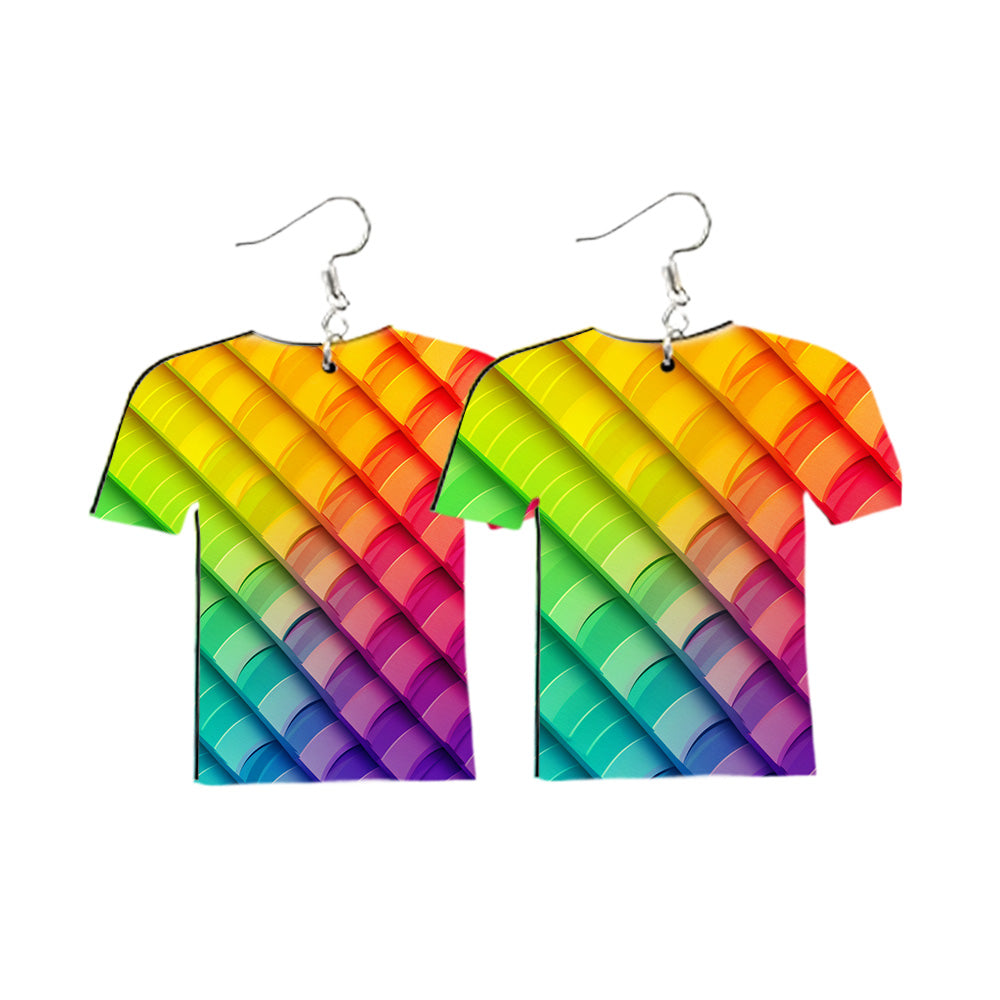 Blank Wood MDF Earrings 48x Double-Sided DIY Football Shirt Jewelry Suitable For DIY Crafting-3