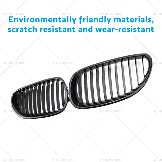 Gloss Black Front Grille Grill Suitable For BMW E60 E61 5 Series 2003-2010-1