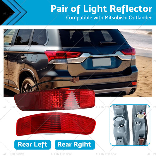 2pc Rear Bumper Bar Light Reflector Suitable for Mitsubishi Outlander 06-12 LR-0