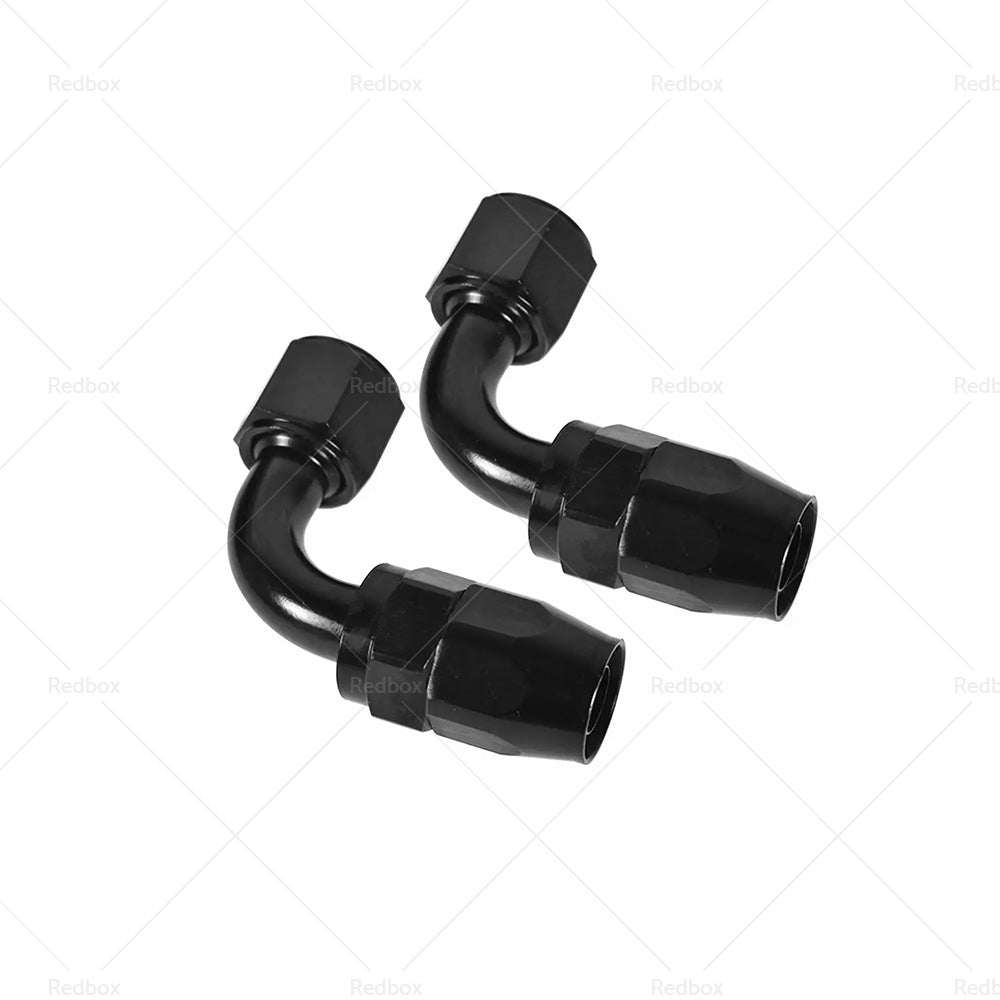 2x AN10 10 AN 90 Degree Swivel Fast Flow Oil Fuel Hose End Fitting Adaptor-3
