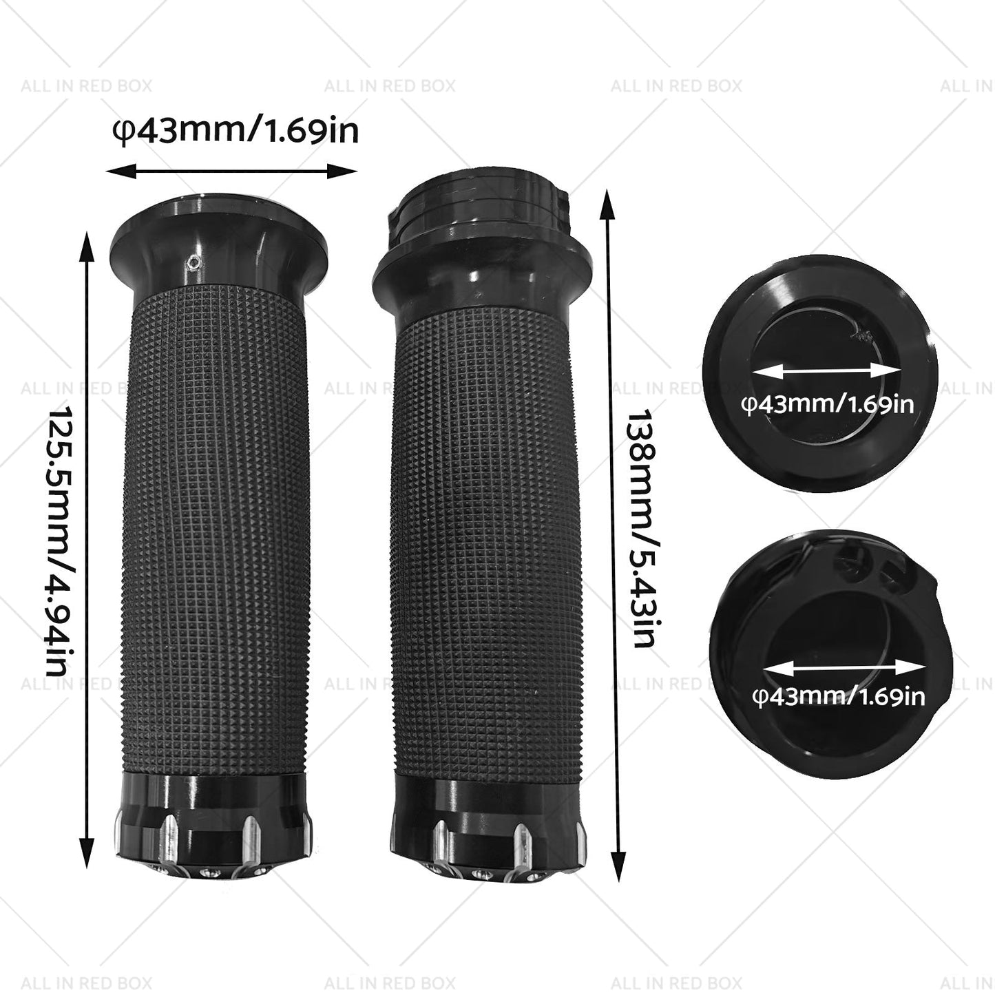 2PCS Motorcycle Handle Bar 1 inch  Hand Grip Suitable for Harley Dyna Sportster-2