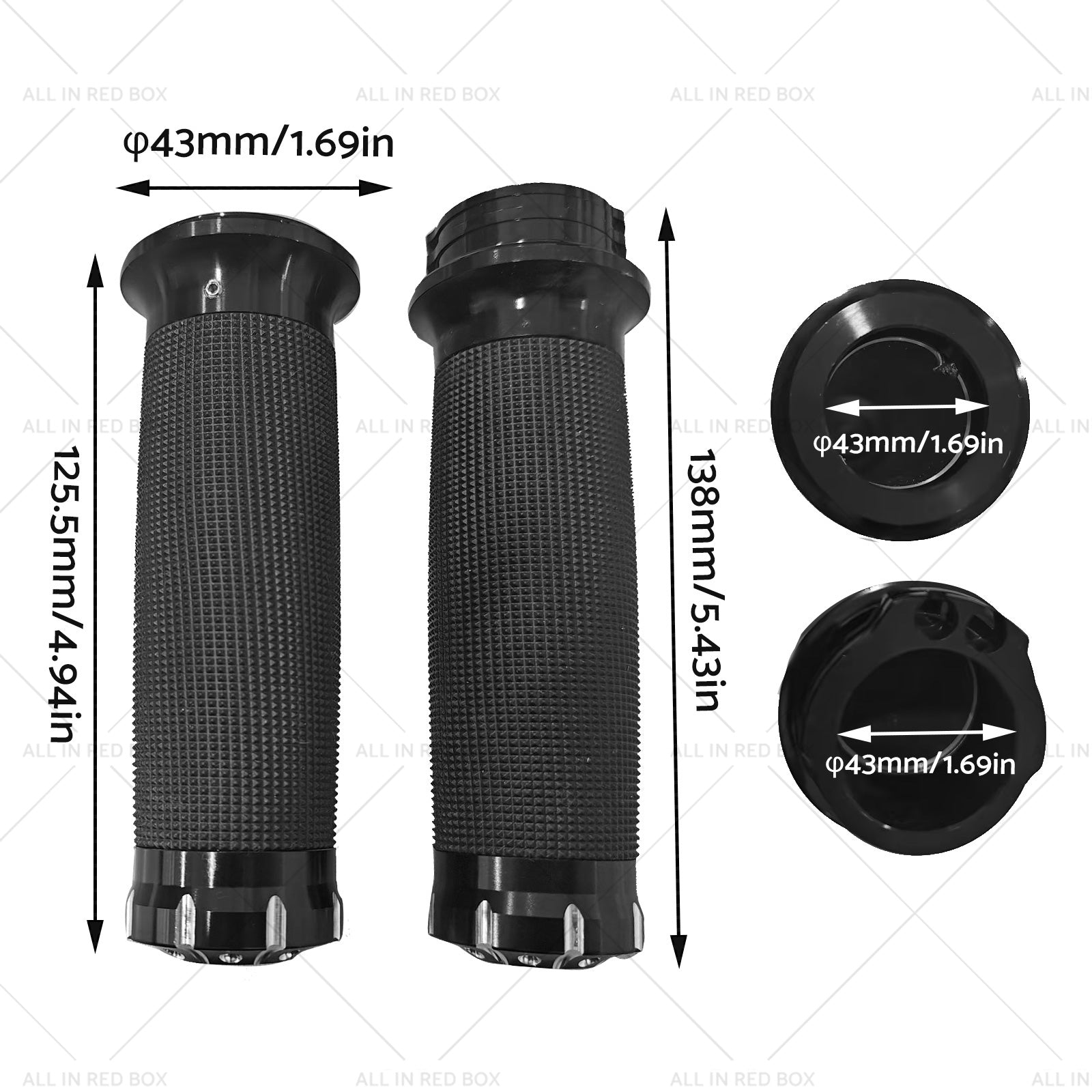 2PCS Motorcycle Handle Bar 1 inch  Hand Grip Suitable for Harley Dyna Sportster-2