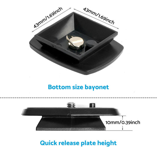 2PCS Tripod Quick Release Plate Screw Adapter Mount Head Suitable For DSLR SLR-1