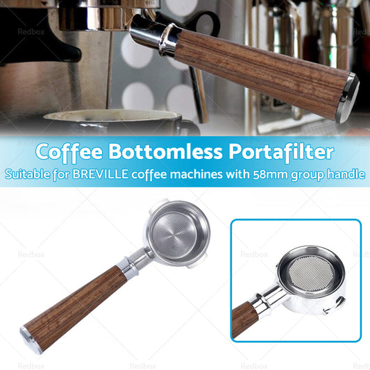 58mm Bottomless Portafilter Group Handle With Basket Suitable For BREVILLE-1