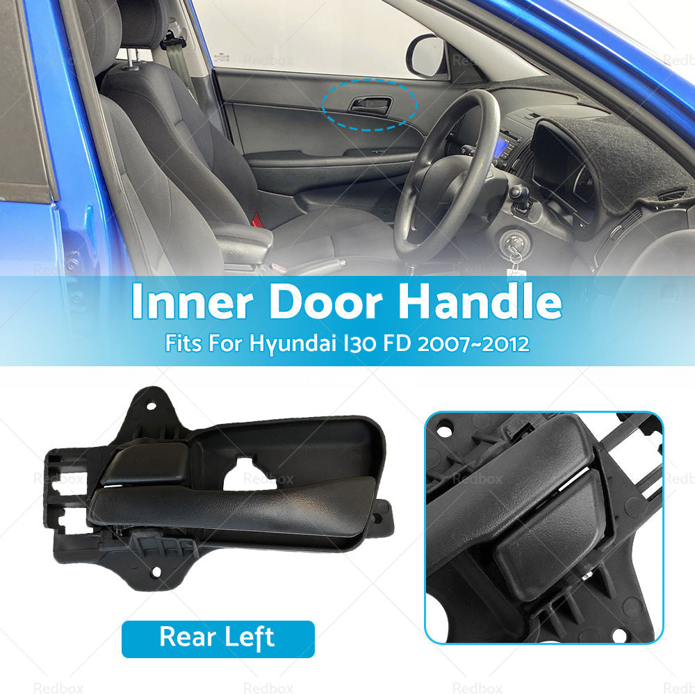 Rear Left Side Inner Door Handle LH Fits For Hyundai I30 FD 2007-2012 Black-2