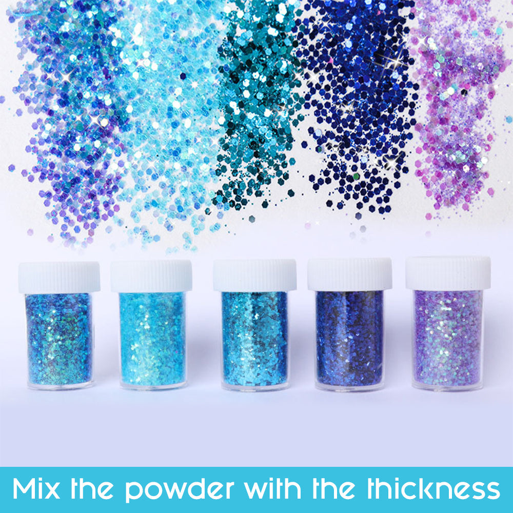 24 * 20ml Colors Glitter Pigment Debris Resin Epoxy Dream Flash Powder Crafts-2