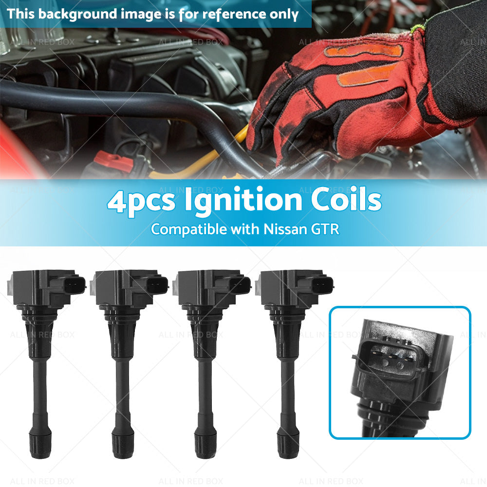4PCS Ignition Coil Suitable for Nissan R35 GT-R 3. 8L VR38DETT 08-15 22448JF00B-2