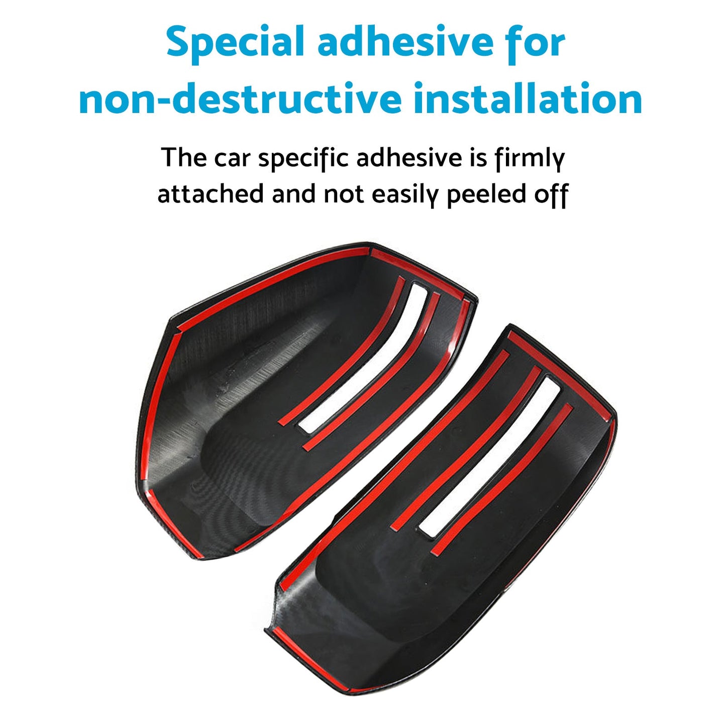 Side Mirror Cover Suitable For Mitsubishi Triton L200 23-25 ABS Carbon Fiber-3