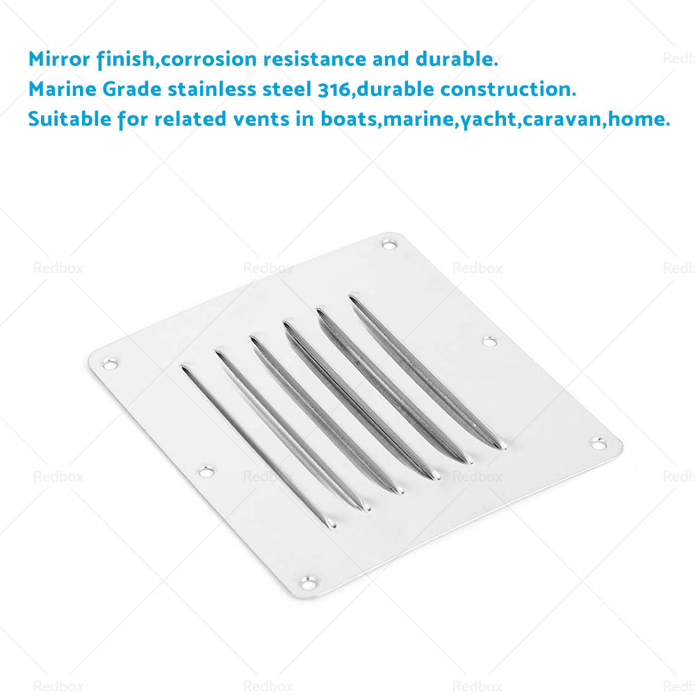 2PCS Stainless Steel Rectangular Air Vent For Caravan Boat Wall Eave Home-4