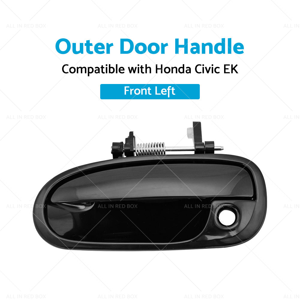Smooth Black Front Left Outer Door Handle Suitable For Honda Civic EK 1995-2000-3