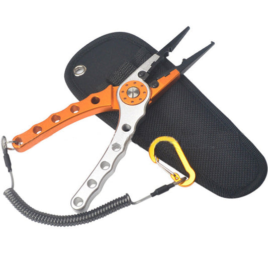 7. 9  Aluminium Fishing Pliers Hook Remover Line Cutting Mono Braid Fish Grip-0
