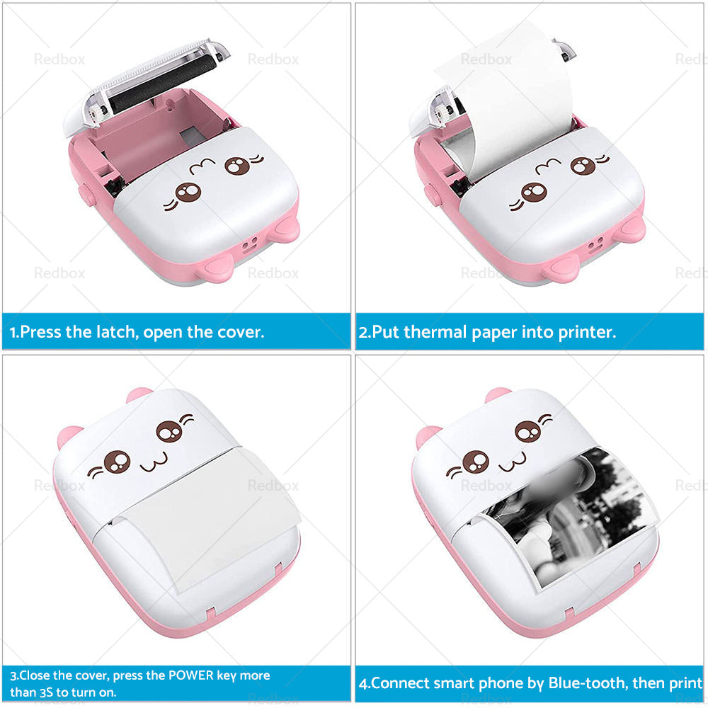 Pocket Thermal Printer Mini Blue-tooth Mobile Phone Label Photo Printing Machine-2