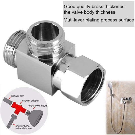T Connector Toilet Bidet G1/2  3 Way Brass Chrome Diverter T Adapter AU-0