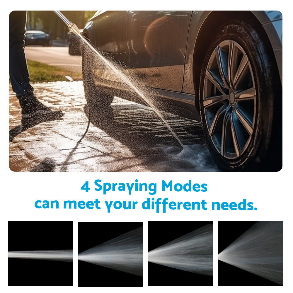 Garden Hose Nozzle Long Pole Foam Water Bottle 360 Degree Rotating Car Wash Gardening-2