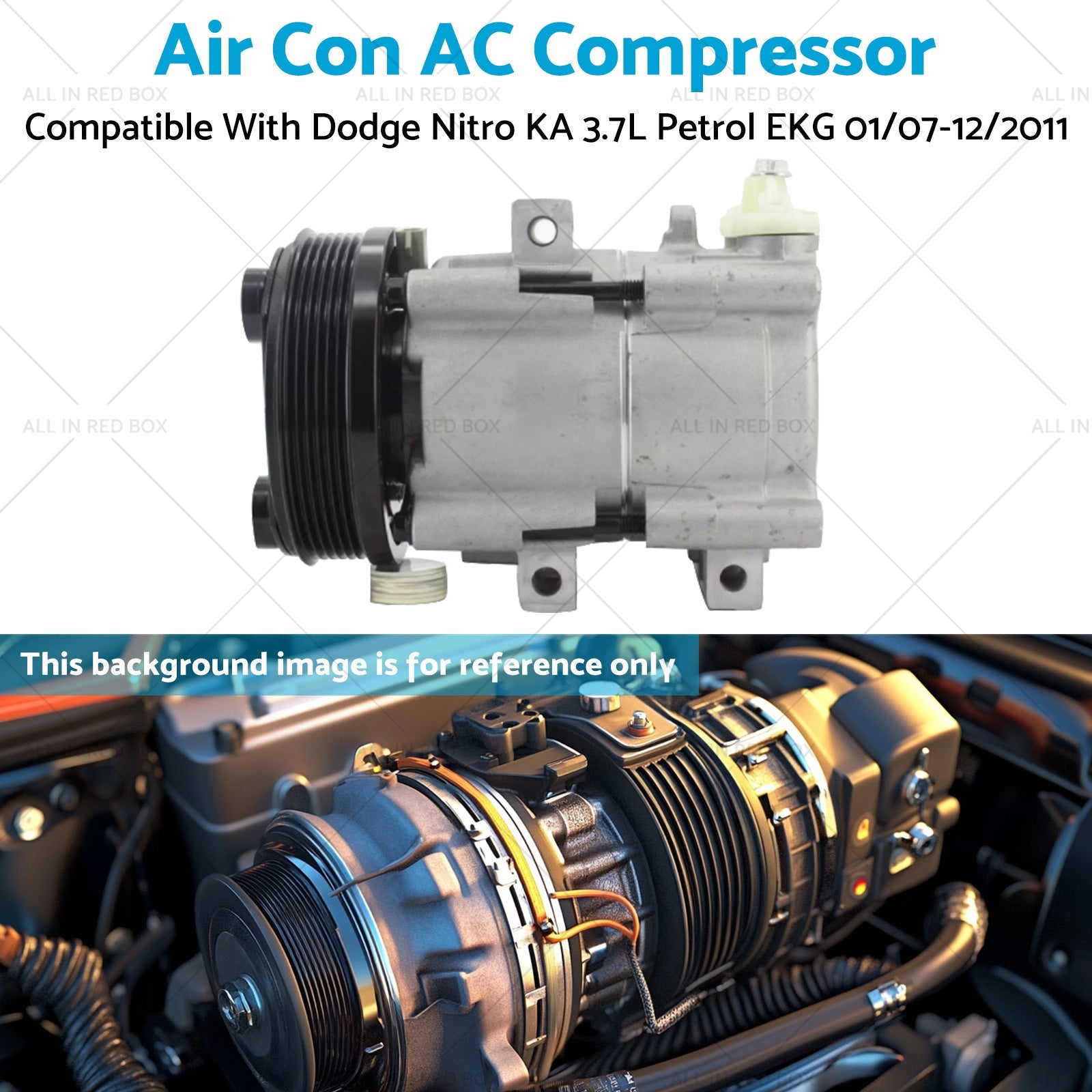 Air Con AC Compressor Suitable for Dodge Nitro KA 3.7L Petrol EKG 01/07-12/2011-4