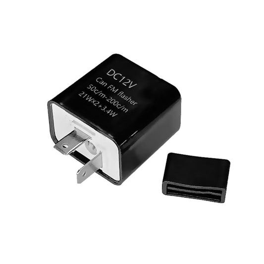 12V 2 Pin Motorcycle Blinker Adjustable LED Flasher Relay Turn Signal Indicator-0