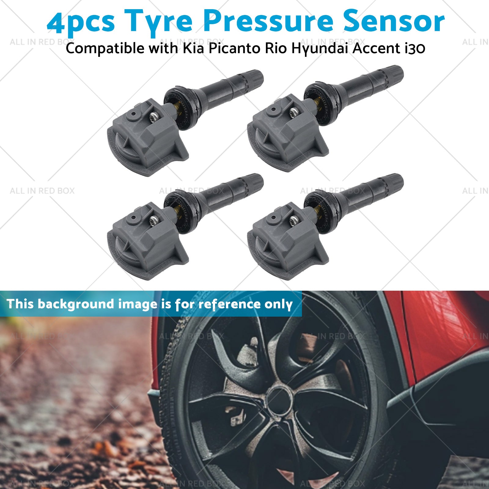 4X Suitable for Kia Sorento Hyundai i30 TPMS Tyre Pressure Sensors 52940-L1100-4