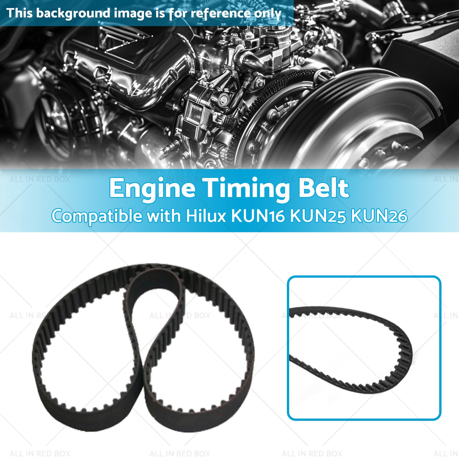 1KD-FTV Engine Timing Belt Suitable for Hilux KUN16 KUN25 KUN26 3. 0L Diesel-2