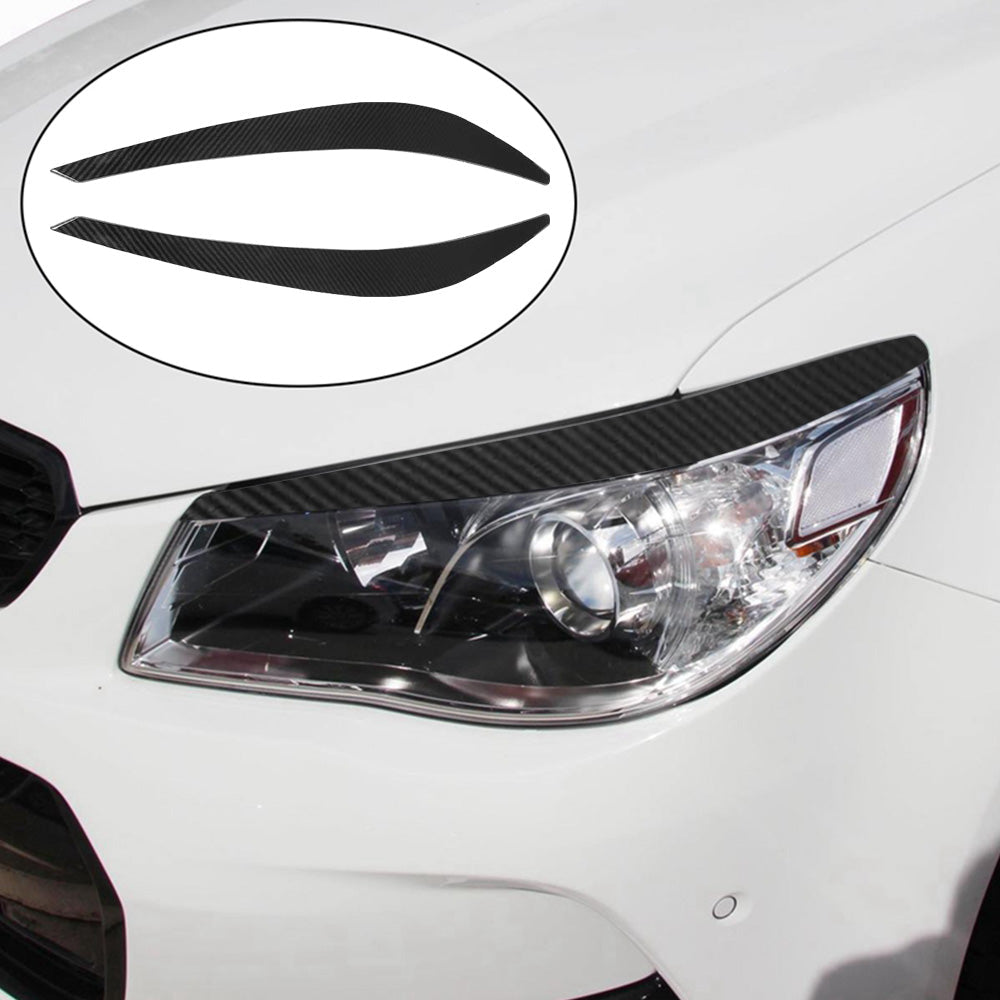 Carbon Fiber Style Headlight Eyebrow Trims Covers for Holden Commodore VF SS SSV-3