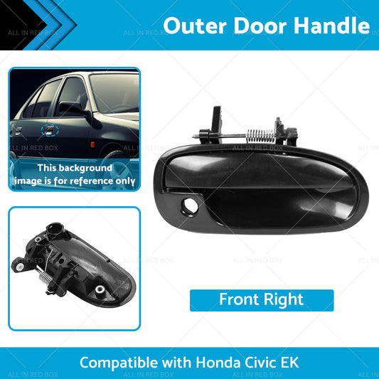 Smooth Black Front Right Outer Door Handle Suitable for Honda Civic EK 1995-2000-1