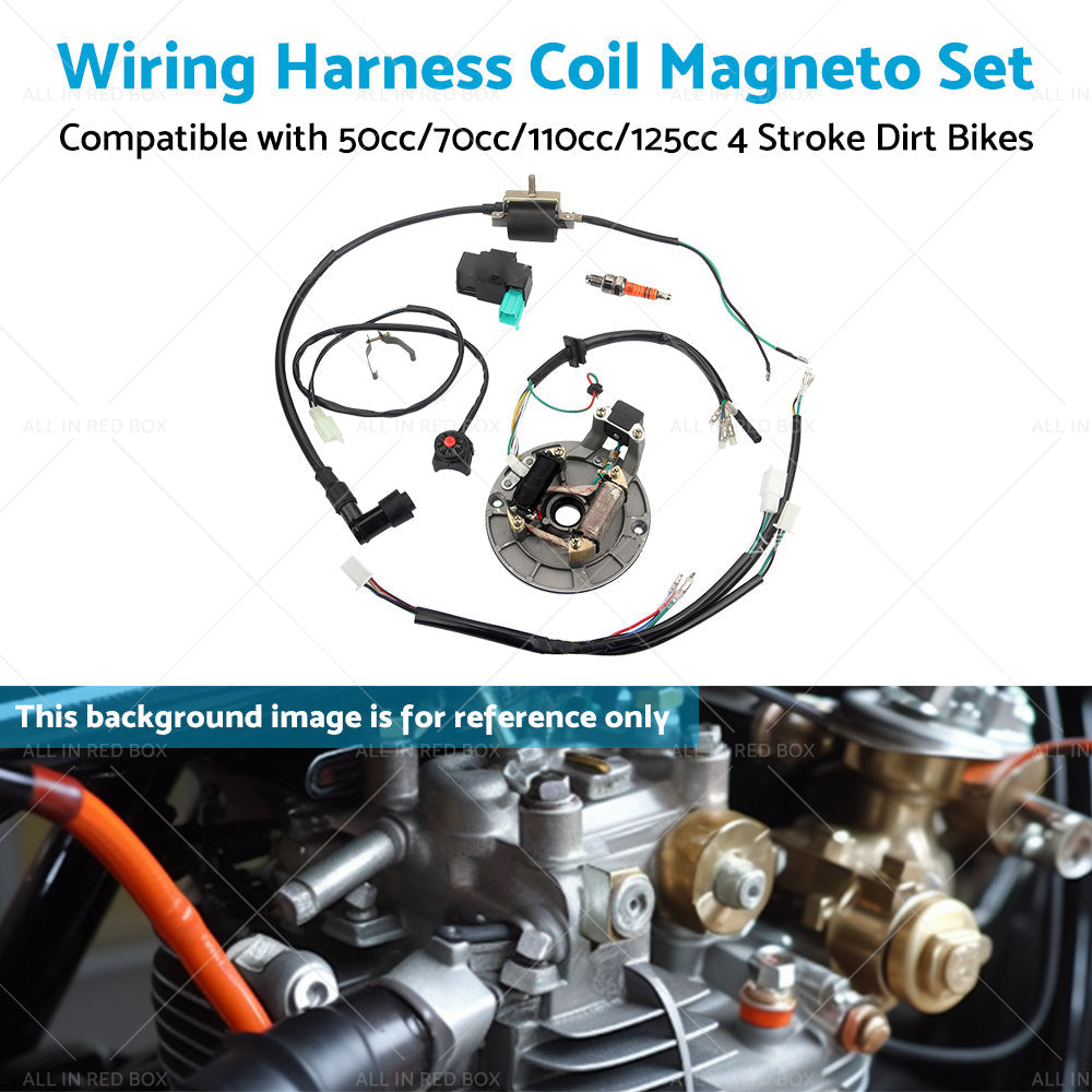 50cc 125cc Wire Harness Wiring Coil Magneto for Dirt Pit Trail Bike-4