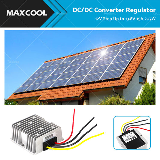 Waterproof DC or DC Converter Regulator 12V Step Up to 13.8V 15A 207W-0