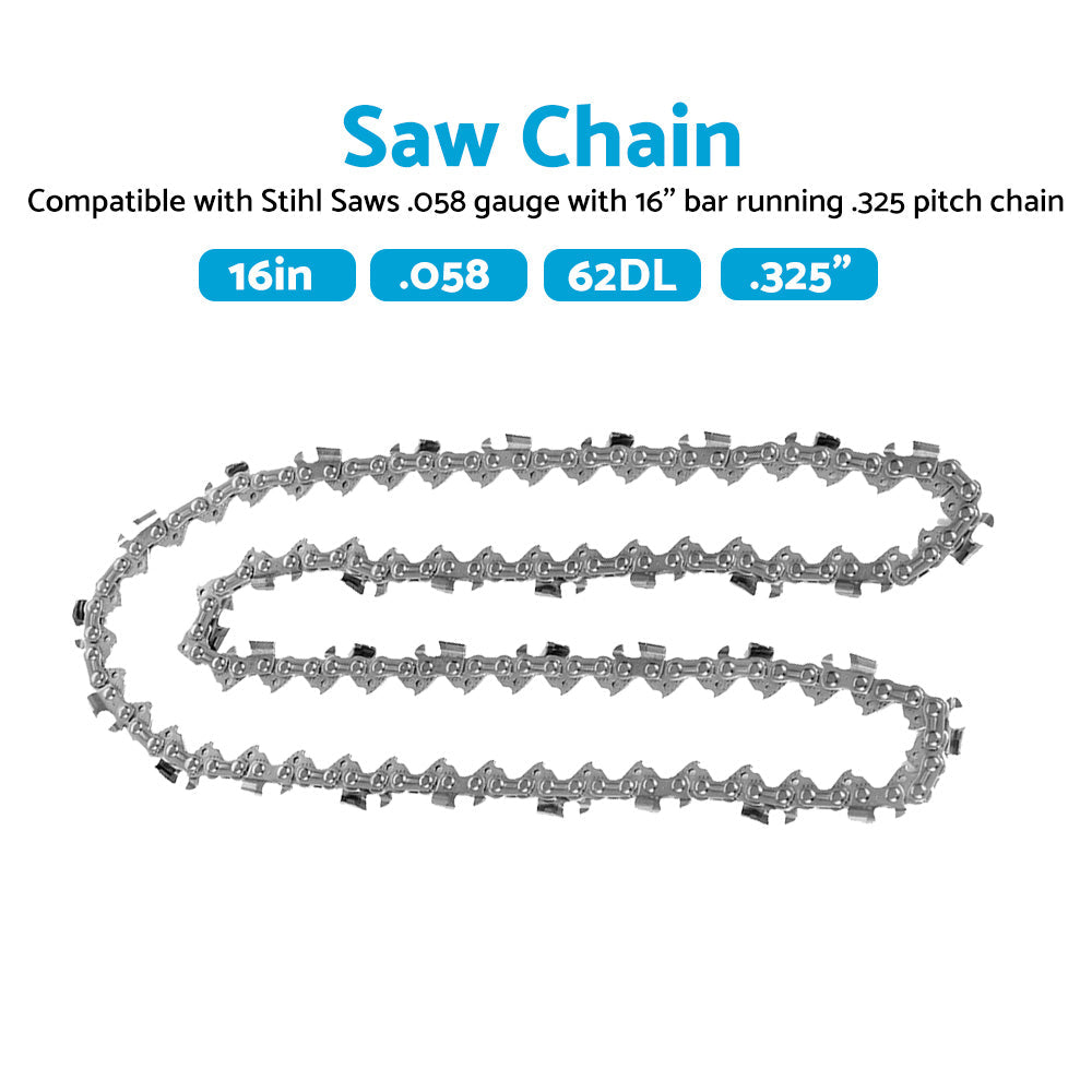 Carbide Chainsaw Bar Chain 24 inch  3 or 8. 058 84DL Suitable for 24inch Husqvarna Model-1