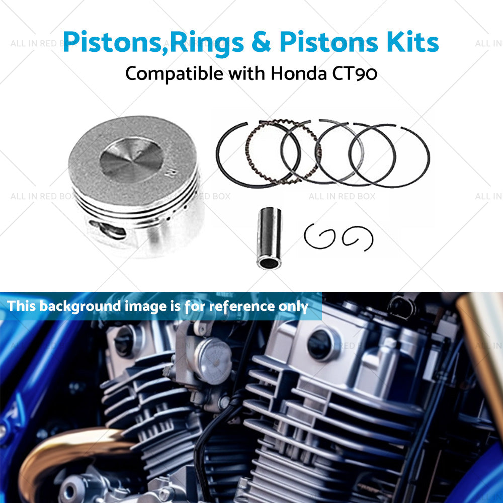 Suitable for Honda CT90 66-79 STD Piston Kit 47mm Rings Pin Clips-3