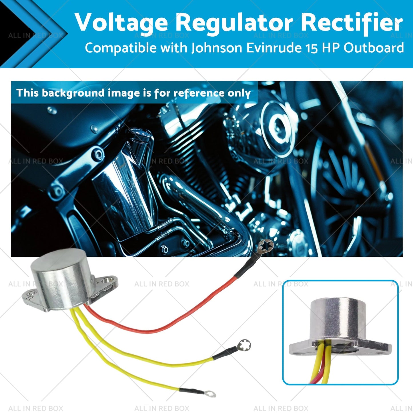 Voltage Regulator Rectifier 3 Wire Suitable for Johnson Evinrude 15 HP Outboard-0