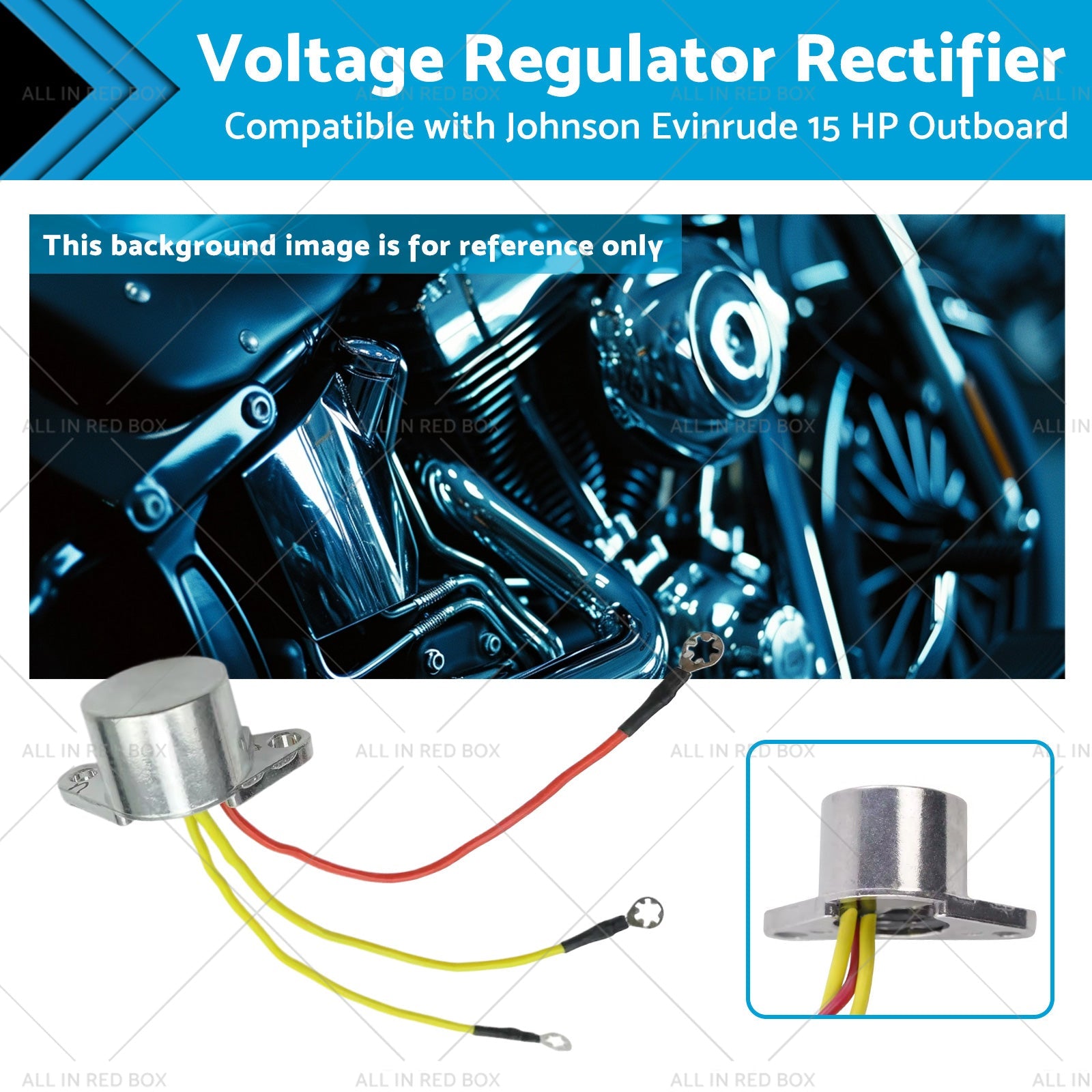 Voltage Regulator Rectifier 3 Wire Suitable for Johnson Evinrude 15 HP Outboard-0