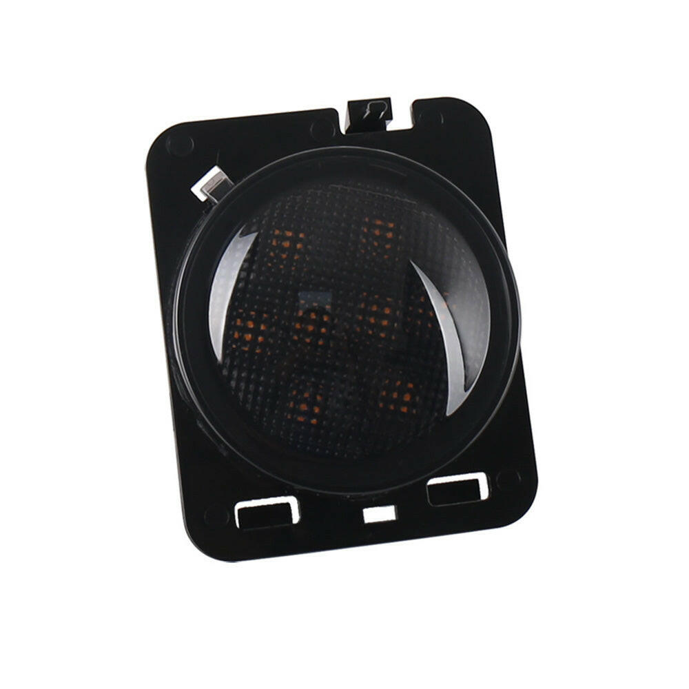2x Front LED Side Marker Light Smoke Suitable For Jeep Wrangler JK 2007-2018-4