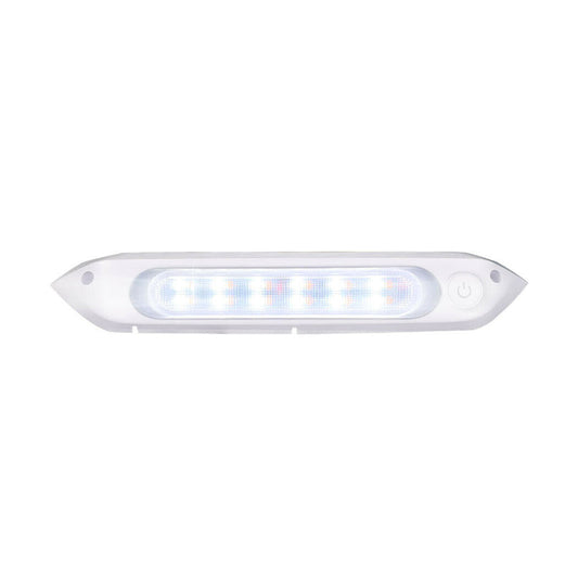 287MM DUAL LED BUG LIGHT 12/24V AWNING LIGHT AMBER/WHITE LIGHTS W/ SWITCH-1