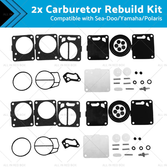 2x Carburetor Carb Rebuild Repair Kit Suitable Sea-Doo SP SPI SPX HX GS GSI GSX-0