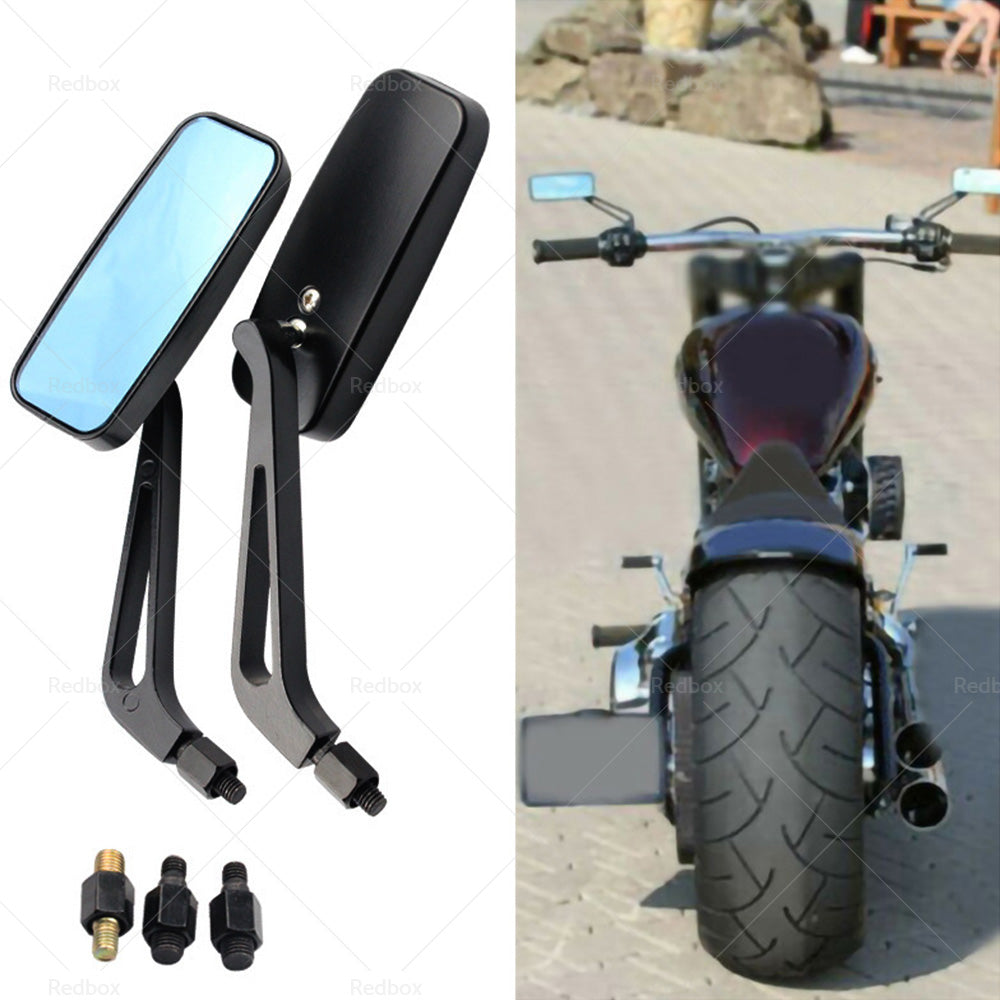 2x 8 10mm Motorcycle Mirrors Suitable For Chopper Cruiser Bobber Cafe Racer-3