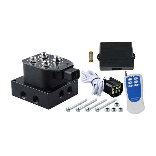 Air Suspension Valve Block Remote Kit Suitable For Vehicle Motorcycle 200PSI 12V-0