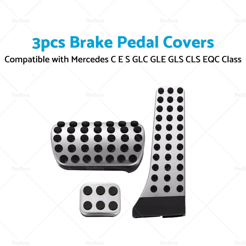 3PCS Brake Pedal Pad Cover Suitable For Mercedes C E S GLC GLE GLS CLS EQC Class-3