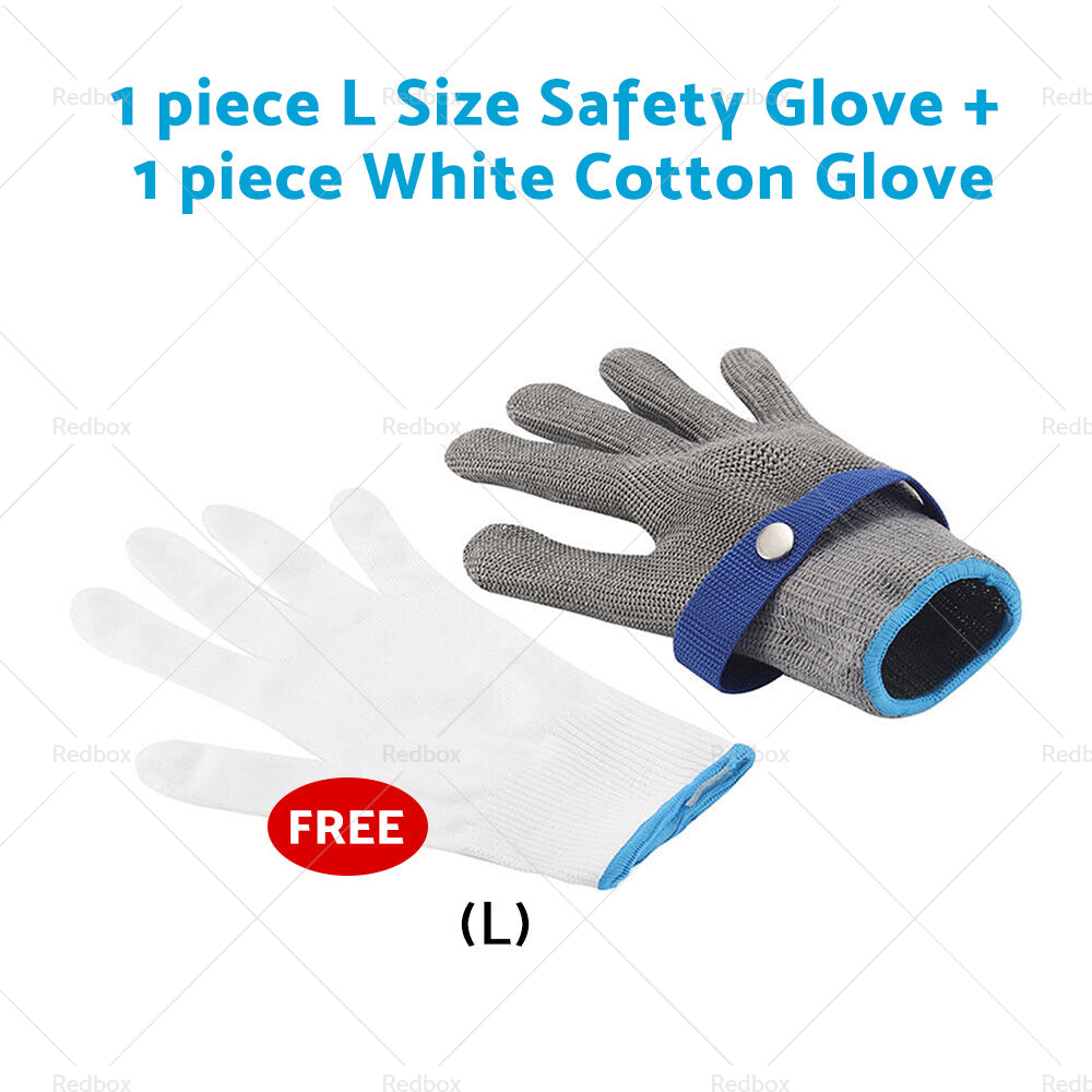 Safety Stainless Steel Cut Proof Stab Resistant Wire Metal Mesh Butcher Gloves-4