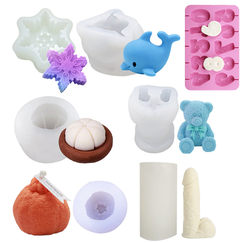 Snowflake Silicone Pendant Mold Making Jewelry Resin Necklace Mould Craft DIY 3D-64