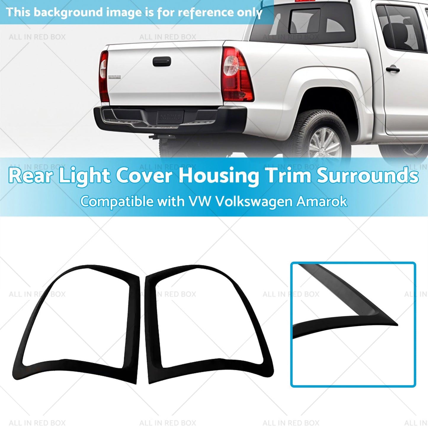 Rear Light Cover Housing Trim Surrounds Suitable for VW Volkswagen Amarok 09-22-2