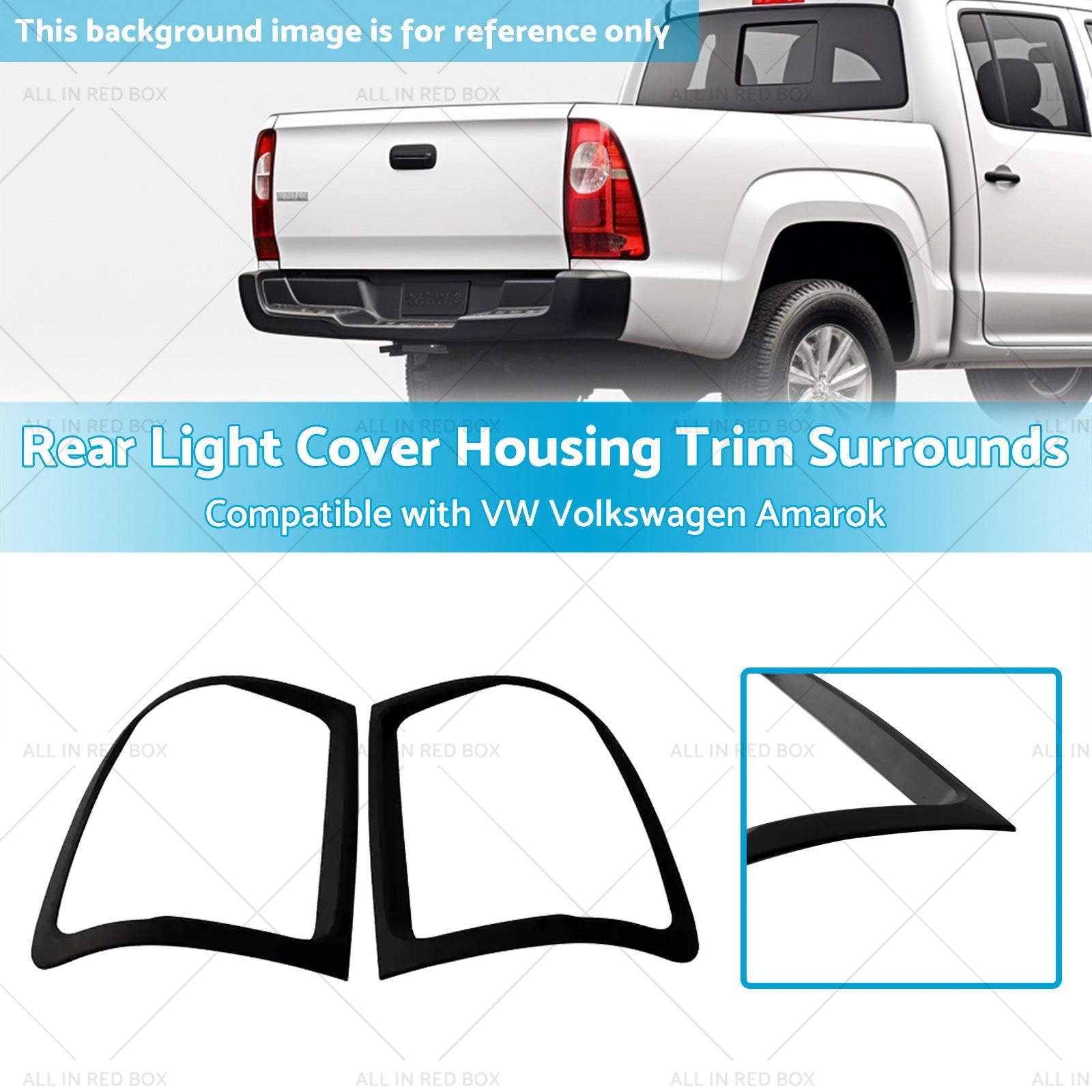 Rear Light Cover Housing Trim Surrounds Suitable for VW Volkswagen Amarok 09-22-2
