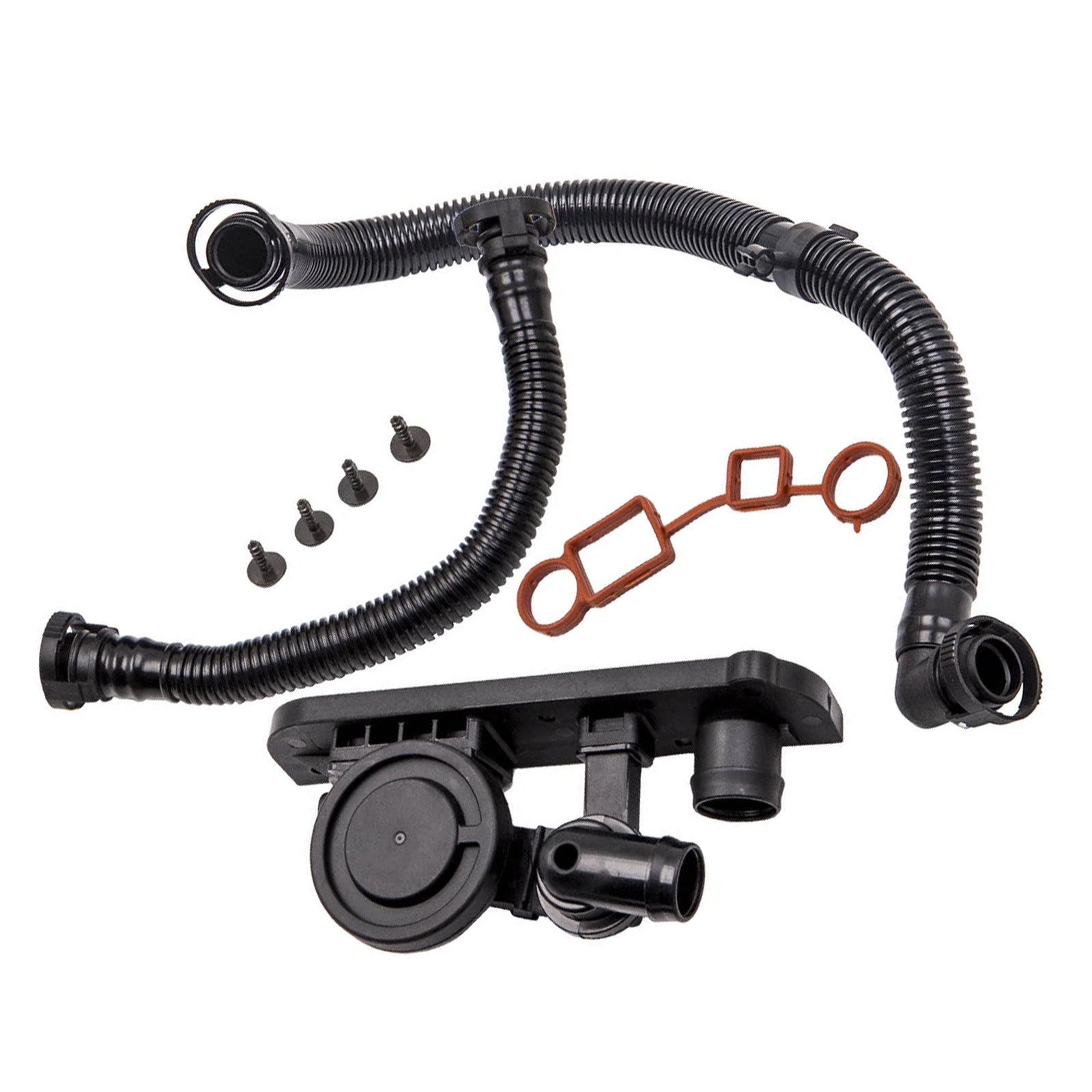 Crankcase Breather Hose & PCV Valve Kit Suitable for VW Golf MK5 Audi A4 2.0T-0