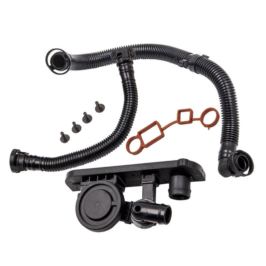 Crankcase Breather Hose & PCV Valve Kit Suitable for VW Golf MK5 Audi A4 2.0T-0