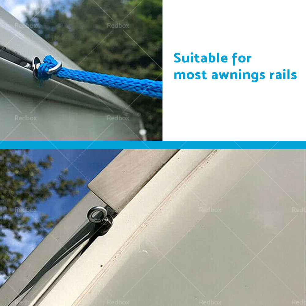 2 or 4 or 8PCS Awning Rail Stoppers Rail Track Screws for Boat Caravan Stainless Steel-2