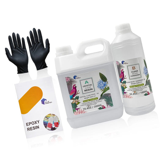 3KG Epoxy Resin 2:1 AB Kit Ultra Clear UV Resin For Crafts, Art, DIY, River Table & Jewellery-1