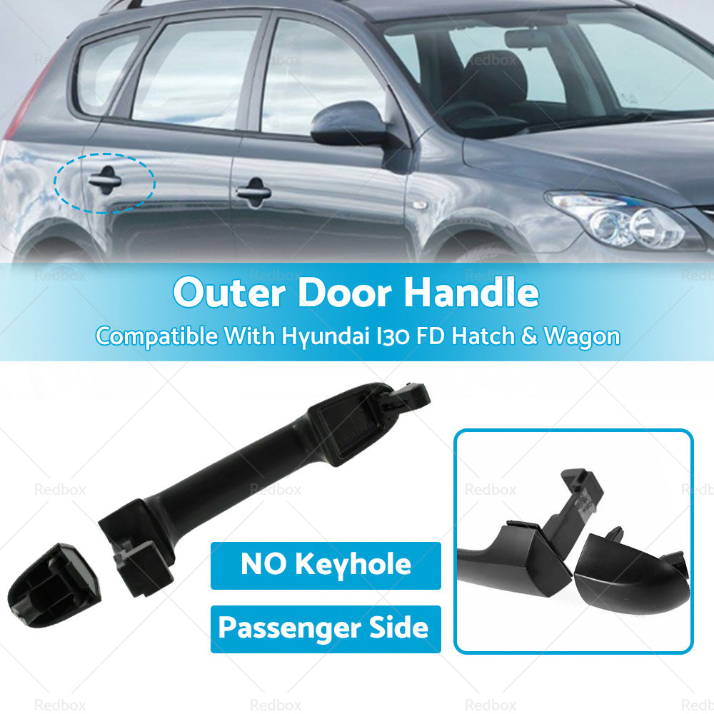 Front LH, Rear LH RH Outer Door Handle NO Keyhole Suitable for Hyundai i30 FD-2