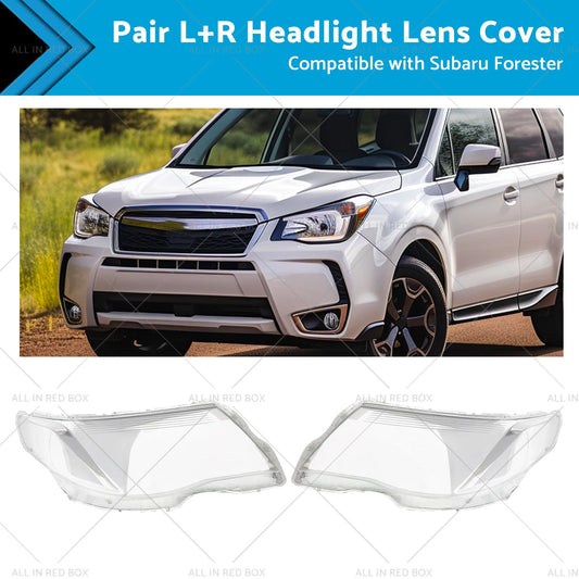 Pair LR Headlight Lens Cover Replacements Suitable for Subaru Forester 08-12-0